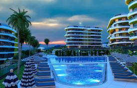 Apartments with a panoramic view in a new residence with a fitness center, 500 meters from the sea, Alanya, Turkey for $377,000