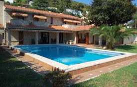 Luxury villa with a pool, a garden and a garage in a guarded residence with tennis courts and a kids' palyground, 100 m from a beach, Blanes for 4,800 € per week