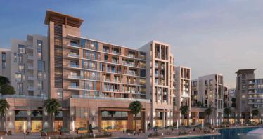 New low-rise residence Wharf Tower with a pool, a garden and around-the-clock security near a metro station, Jaddaf Waterfront, Dubai, UAE
