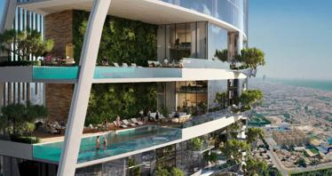 DAMAC Safa One — apartments with swimming pools, surrounded by tropical plants in Al Safa 1, Dubai