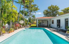 Comfortable villa with a garden, a backyard, a pool and a relaxation area, Miami Beach, USA for $1,795,000