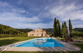 Renovated farmhouse with a panoramic pool and land, Arezzo, Italy. Price on request