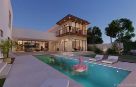 Modern villa with a backyard, a swimming pool, a terrace and two garages, Miami Beach, USA for $7,650,000
