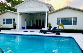 Beautiful seaside villa with a patio, a pool, a dock, a terrace and a bay view, Miami Beach, USA for $5,500,000