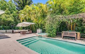 Spacious villa with a backyard, a pool, a relaxation area, a terrace and a garden, Miami Beach, USA for $1,616,000