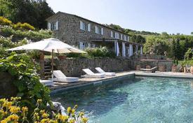 Stone three-storey villa with a pool and panoramic views in Montalcino, Tuscany, Italy for 2,500,000 €