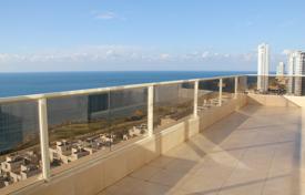Modern penthouse with two terraces and sea views in a bright residence with a pool, near the beach, Netanya, Israel for $1,600,000