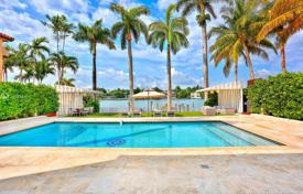 Luxury villa with a pool, a terrace and a jetty, Miami Beach, USA for $7,750,000