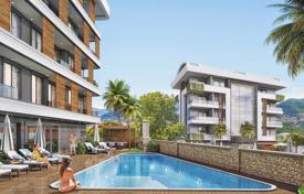 New apartment with a garden in a beautiful residence with a swimming pool, a gym and a jacuzzi, Oba, Turkey for $137,000